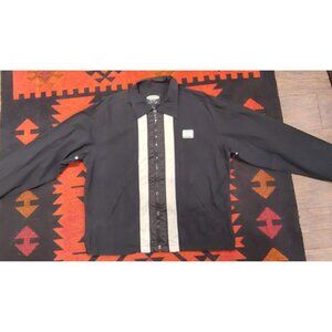 OLD NAVY OUTDOOR STYLE MOD MEN'S TAILORED BLACK CANVAS JACKET. SIZE MEDIUM